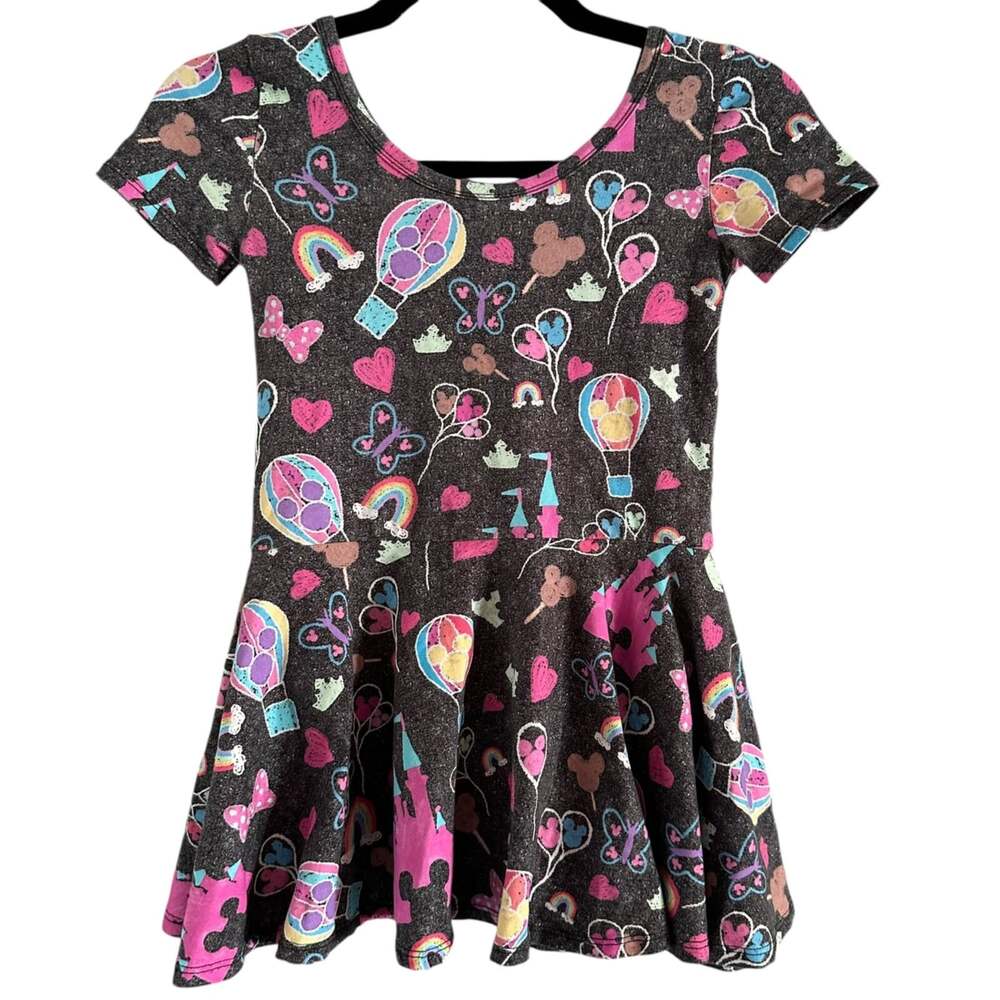 Wild Rich Kids Skirted Leotard Girl's Size 11/12 Disney Chalk Print, fun playful